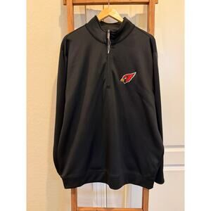 Arizona Cardinals football Antigua Content Quarter-Zip Pullover Top - Black- XL
